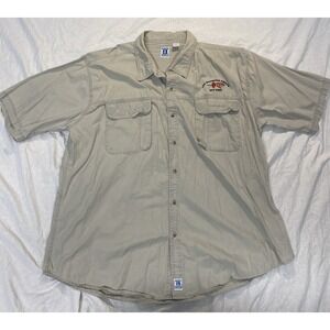 Hook & Tackle Fishing Shirt Mens 2XL Key West Saltwater Angler Button Up